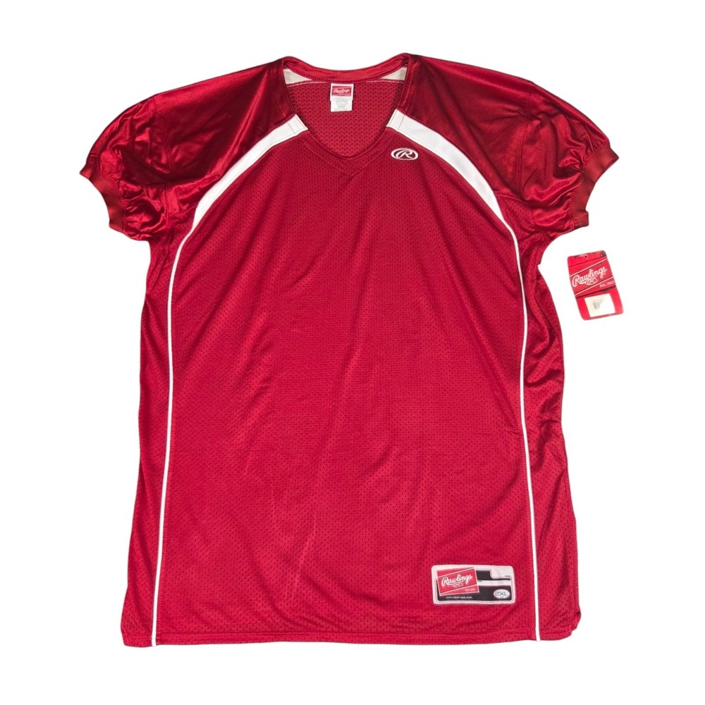 Vintage 90's Rawlings Football Team Jersey Red New NWT Blank 2XL Mens Vtg